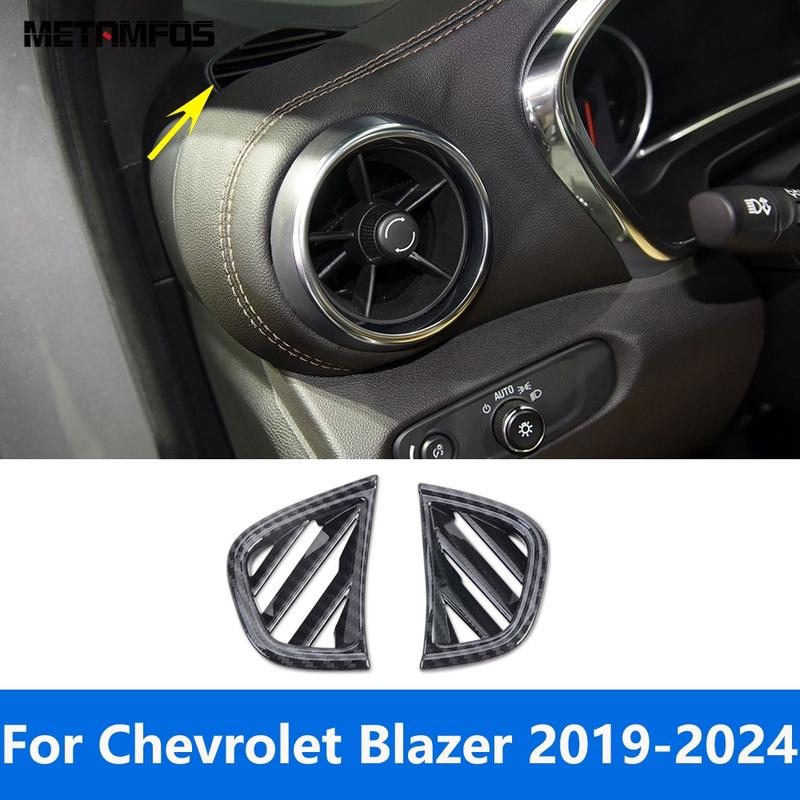 

Car Accessories For Chevrolet Blazer - 2024 Interior Carbon Fiber Front Air Conditioner Vent Outlet Cover Trim
