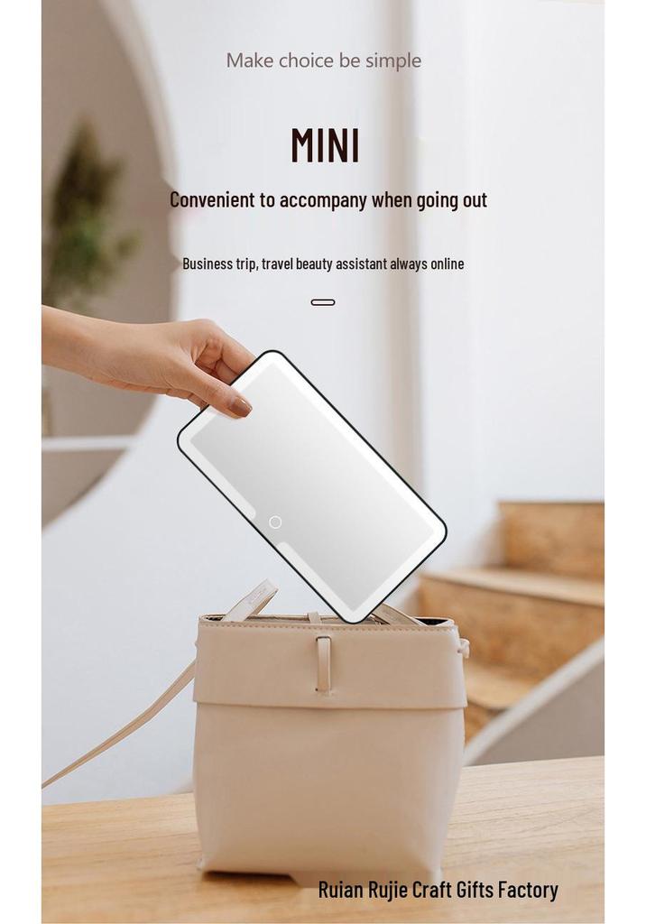 LED Touch Car Sun Visor Vanity Mirror: HD Makeup Mirror for Passenger Side
