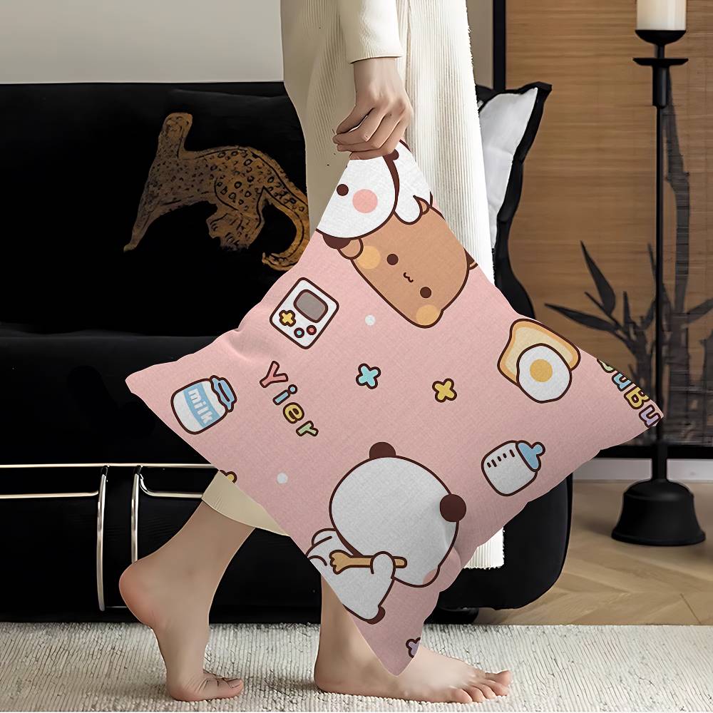 Cartoon B-Bubu And D-Dudu Cute Personalized Picture Text Home Decorative Pillows Household Gifts 45x45cm