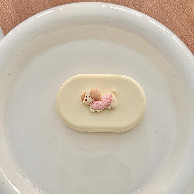 Bonbonfarbene Kontaktlinsenbox Niedliche Schleife Tragbarer Kontaktlinsenbehälter mit Pinzette Saugstab Set für Reise-Kit-Halter