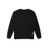 Vans Logo Daisy Embroidery Crew Neck Pullover Long Sleeve Sweatshirt Women Tops Black VN0A7Q1JBLK