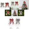 Charming Christmas Decor Bow Featuring Distinctive Plaid Edges For Trees