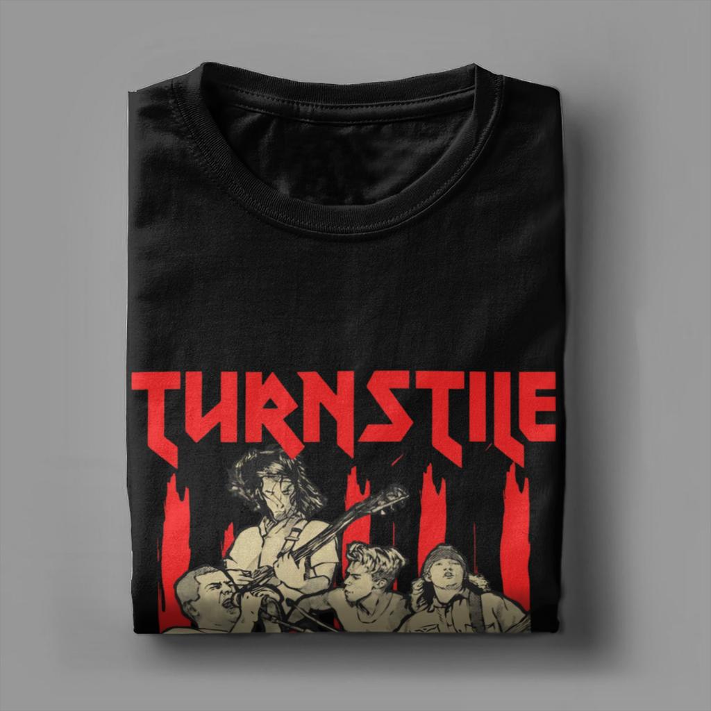 Turnstile TShirt Summer Cotton T Shirts For Unisex Trendy Cool Printed Tshirt Short Sleeves Vintage Top Tees