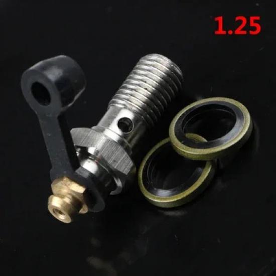 M10 x 1.25mm M10 x 1.0mm Universal Banjo Bolt Bleed Nipple Bleed Screw Brake Caliper Screw / Nipple For Motorcycle Brake Pump M10 x 1.25mm