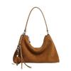 Versatile Retro Suede Leather Women's Bag High-End Commuter Tote Bag Single Shoulder Underarm Bag