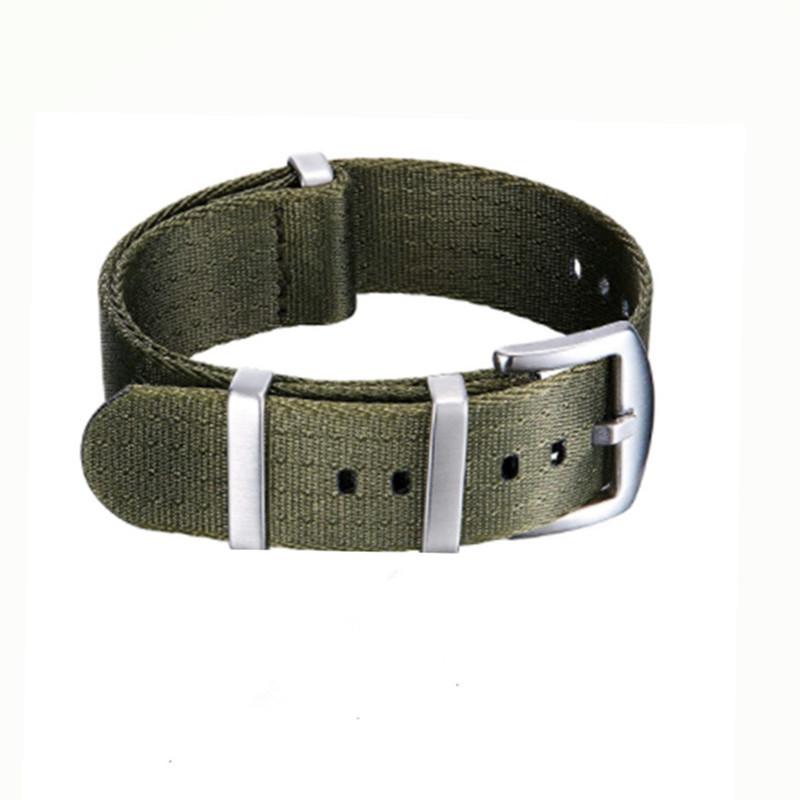 High-End NATO One-Piece Nylon Watch Strap - Canvas Woven, Sizes 18/20/22/24.