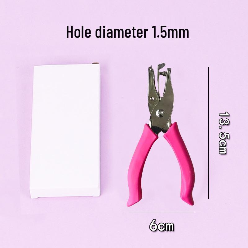 Single Hole Punch for A4 Paper - Rubber Coated, Manual Use for Students, Office, Home