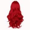 Synthetic Long Red Wig for Women Natural Looking Curly Wavy Hair Wigs for Daily Party Use Heat Resistant Fiber