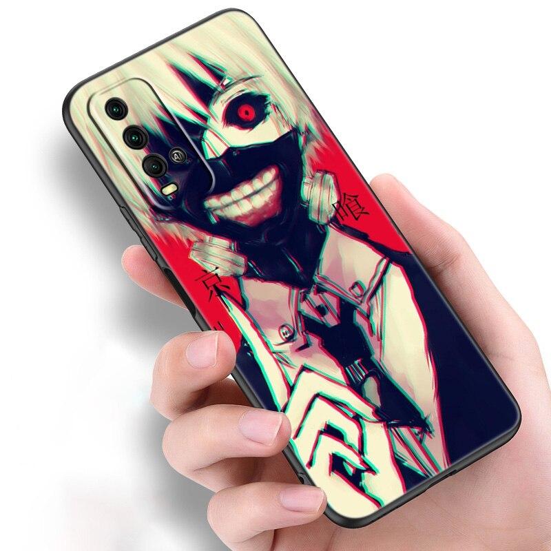 

Модный чехол для телефона Tokyo Ghoul с аниме Kaneki Ken для Xiaomi Redmi Note 11 10 9 8 Pro 11T 10T 10S 9S 8T 9 9A 9C 9T, черный мягкий чехол Redmi Note 11 Pro