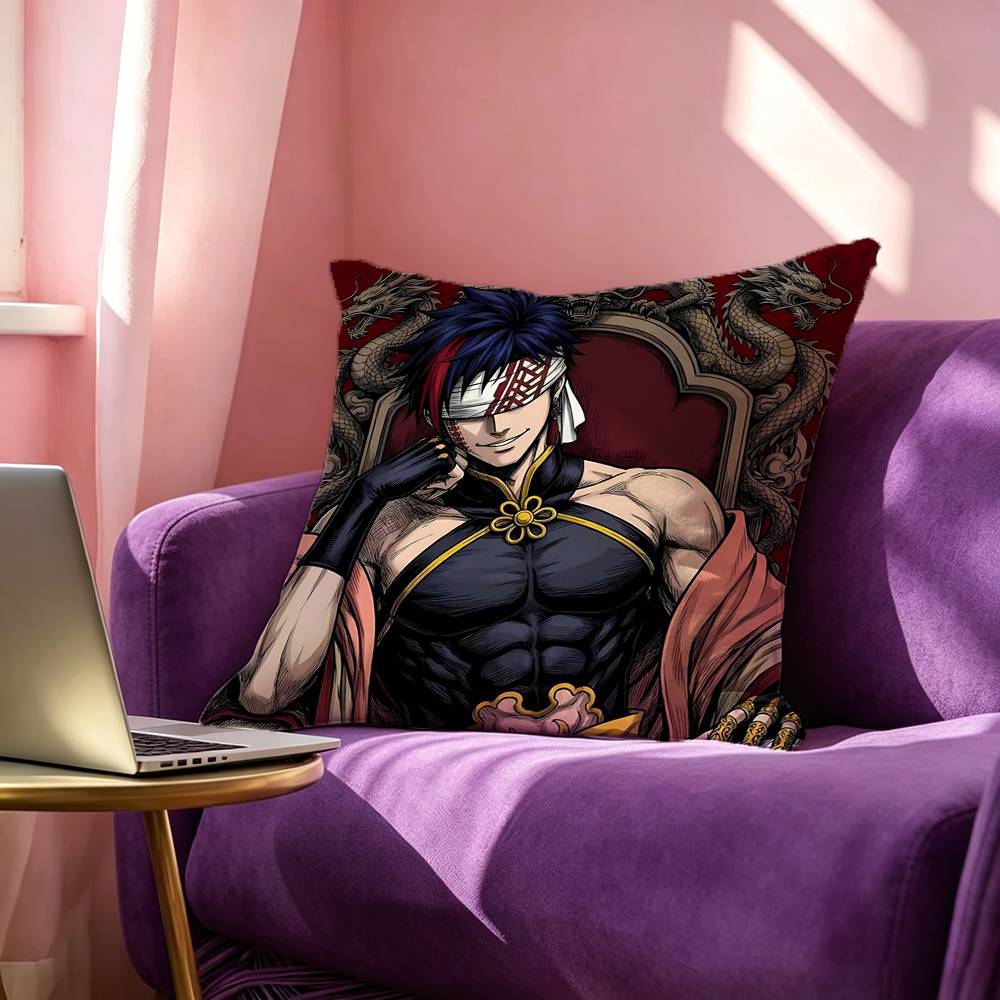 Anime RRecord of Ragnarok Qin Shi Huang Square DoubleSided printed Pillow Case Bedroom Bedside Pillow Sofa Cushion Cover