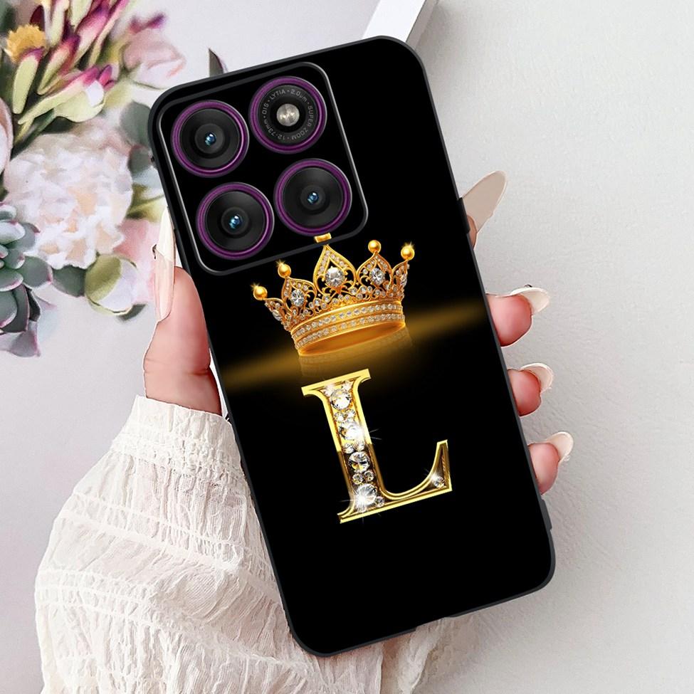 For Motorola Edge 60 Pro Case XT2507-1 Silicone Fashion Luxury A-Z Letters Shockproof Back Cover For Moto Edge 60Pro Phone Case