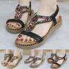 Bohemian Rhinestone Sandals For Womens Comfortable Round Toe Beach Vacation Plus Size Sandal Zapatos Para Mujer Sandalias Planas