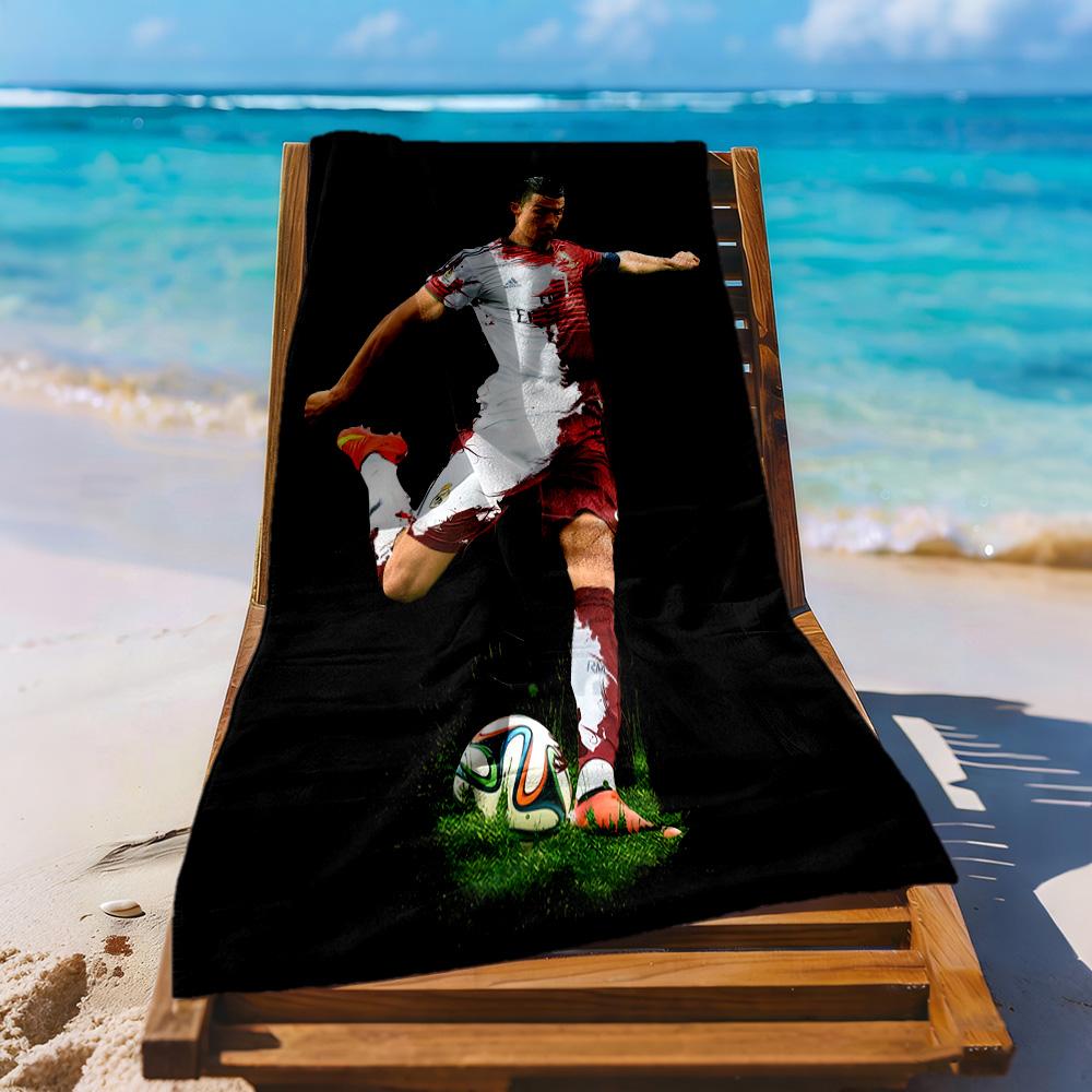 Cristiano Ronaldo Beach Towel Soft Durable Quickdry Comfortable Lightweight Suitable For Swimming Gym Camping Yoga Vacation