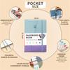 Modern A5 Password Journal PU Leather Notebook with Alphabet Tabs and Planner Stickers