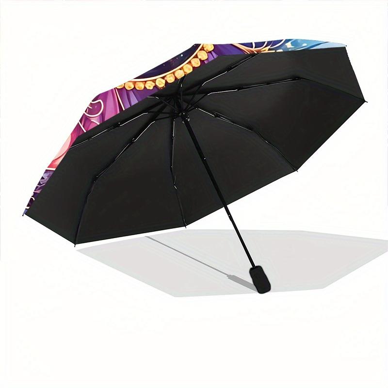 1pc Yin Yang Symbol Automatic Umbrella - 8-Rib Foldable Design, Outdoor Adventures, and Family Celebrations yy250829090