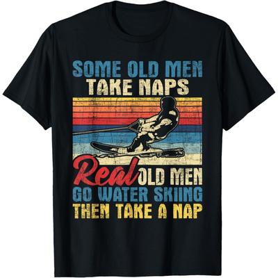 Some Old Men Take Naps - Grandpa Water Ski Waterskiing T-Shirt