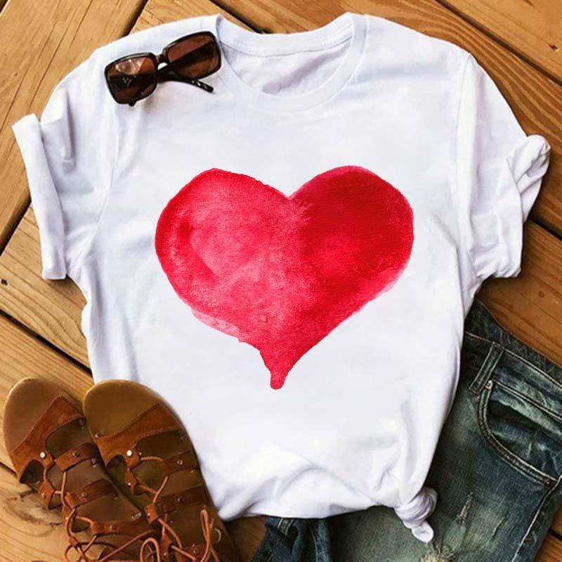 Dámské tričko s potiskem a krátkým rukávem, dámské oblečení