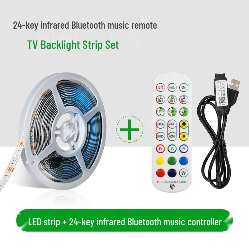 RGB Furniture Light Strip – USB 5V, 30 LEDs, Flexible for Esports Tables, Chairs & Bedside Atmosphere Lighting