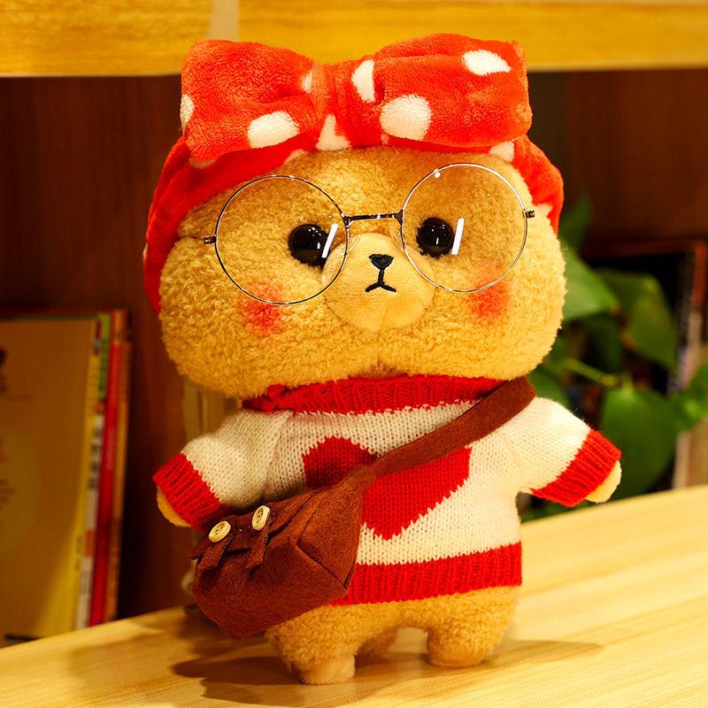 Adorable Internet Celebrity Bear Plush Toy - Cute, Huggable Birthday Gift for Girls, Perfect Sleeping Companion