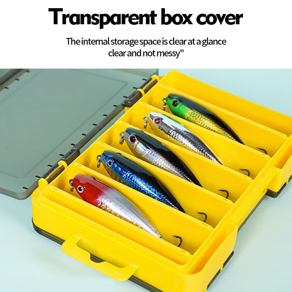 Doppelseitige Sub Box Tragbare Doppelschicht Angelausrüstung PP Box Köder Zubehör Aufbewahrungsbox Mino Bleistift Gefälschte Köder Sub Box