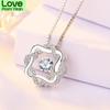 Latest  Sterling Tone Women Pendant Necklace Stylish Fashionable Eight Pointed Star High Quality Zircon Stone Pendant Clavicle Chain Jewelry