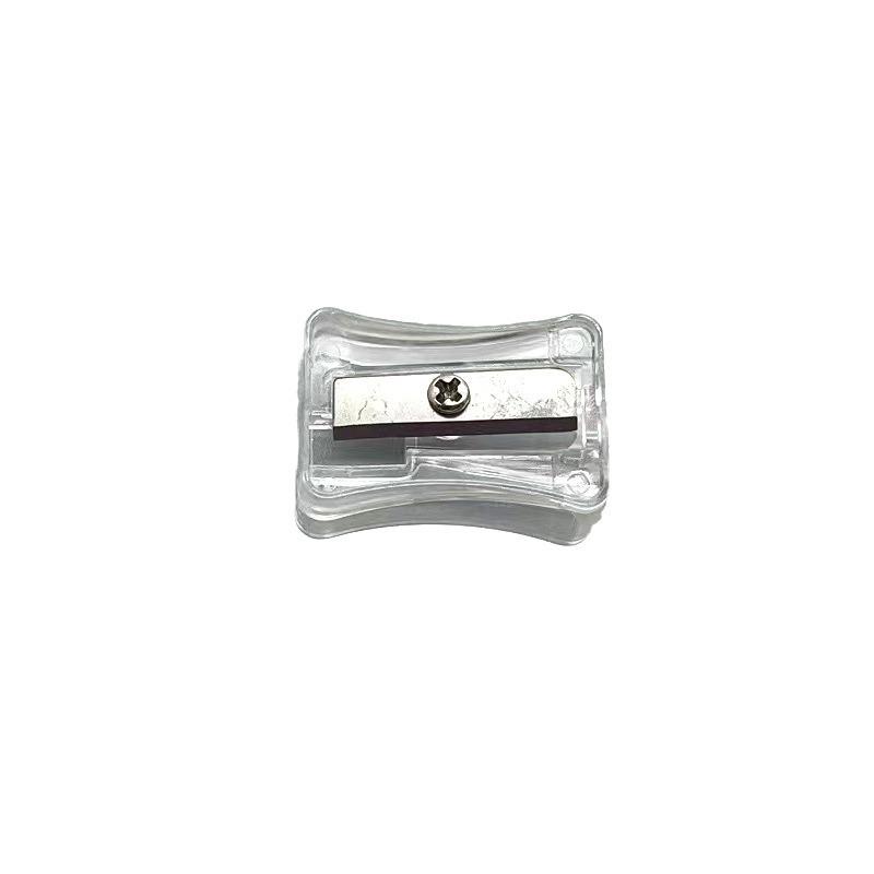 Transparent Rotary Handheld Pencil Sharpener, Student Single Hole, High-Quality Plastic, Portable Manual Design.