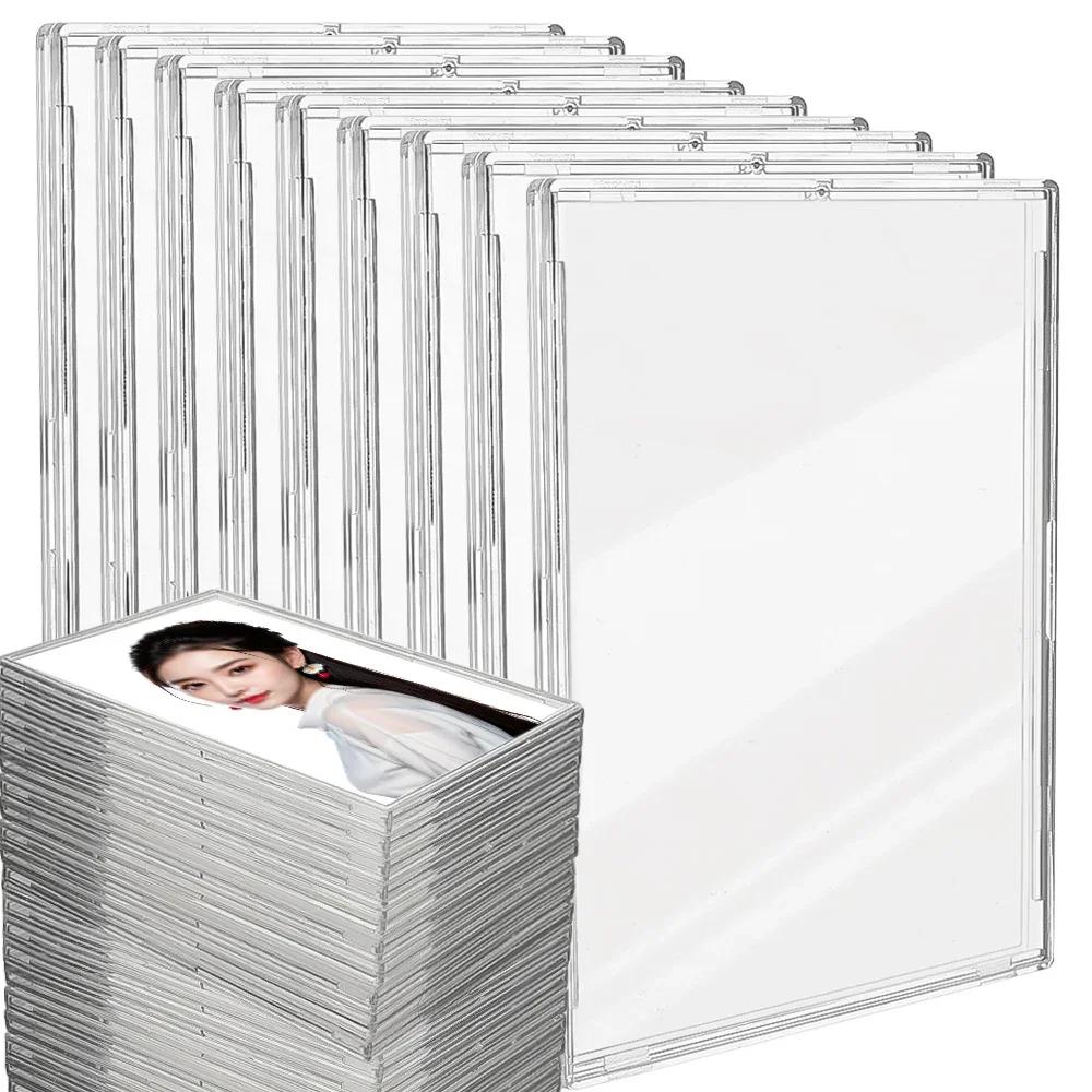 Transparent Kpop Idol Photocard Sleeve Frame Anti-scratch PS DIY Gaming Trading Card HD Collect Holder Display