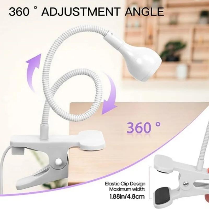 Nail Led Lights Dryer UV Lamp Double Head Ultraviolet Clip-OUltraviolet Nail Lampn Desk Flexible Mini USB Gel Curing Manicure Pedicure Salon Tools