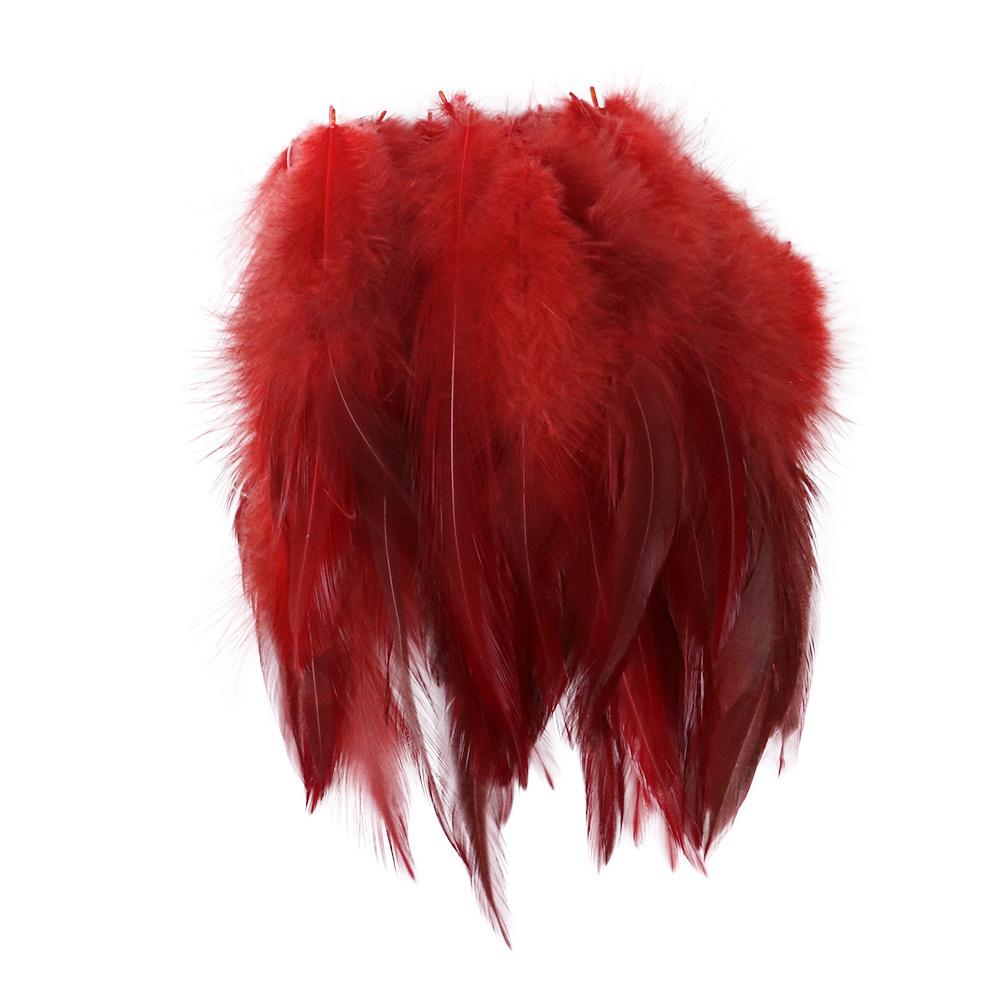 50Pcs Fluffy Natural Rooster Feathers Crafts DIY Accessories 8-15CM Chicken Feather Fly Tying Materials Sewing Decoration Plumes