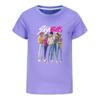4986 Kids Girls Boys Sajaboys Rumi Mira Zoey Print Casual Cotton Short Sleeves T-Shirt