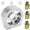 Oil Filter Cooler Sandwich Plate Adapter Universal Oil Sensor Adapter M18 M20 M22 3/4 With Connectors Silver