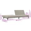 2 Seater Sofa Bed Light Grey Velvet
