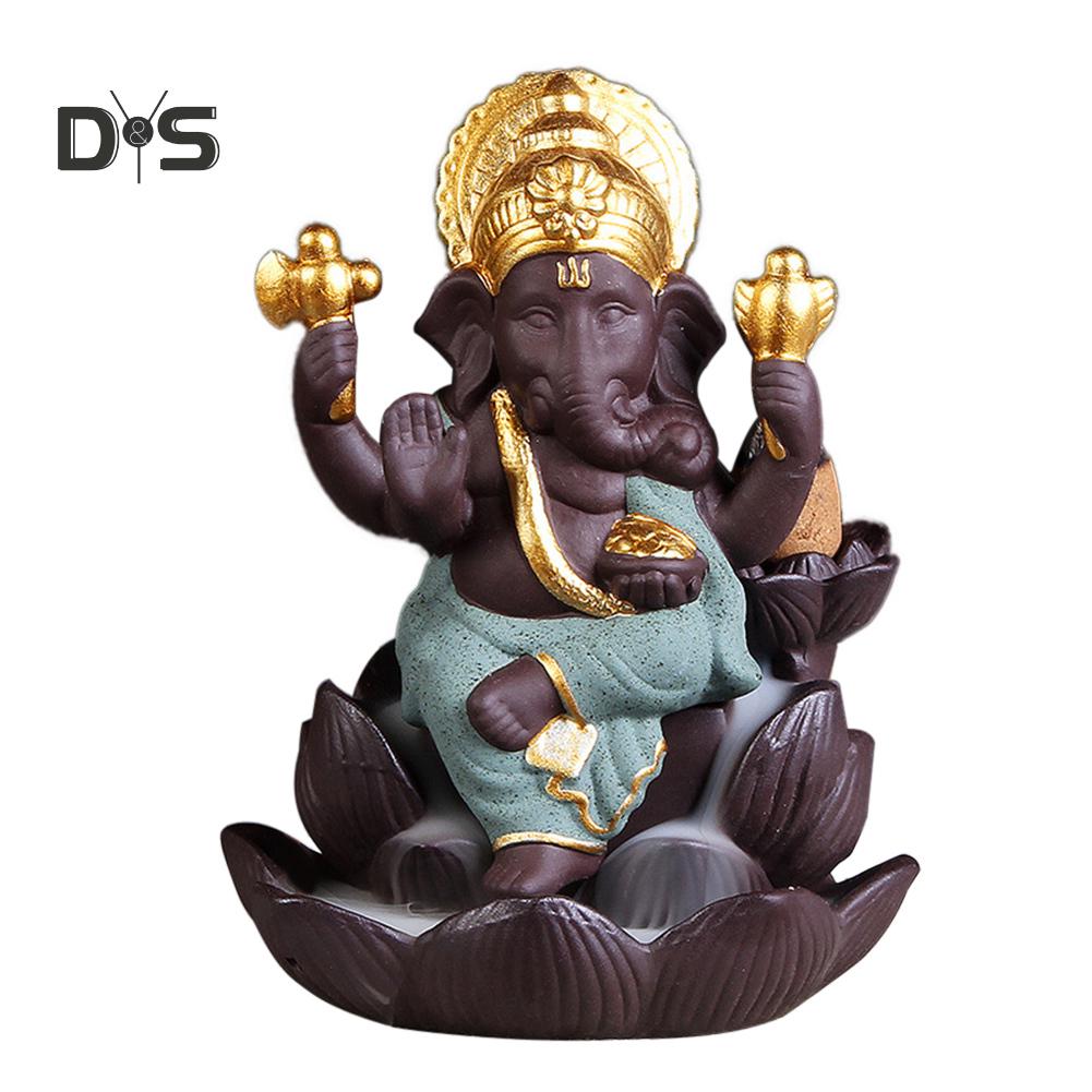 Trendshome Decor Lord Ganesha Indie Sloní bůh zpětné proudění kadidelnice držák kadidelnice dárek