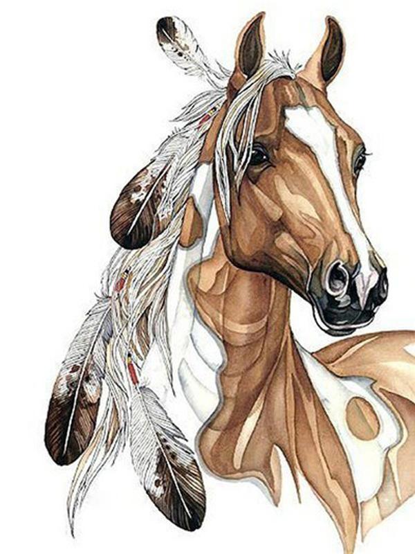 DIY Diamond Painting Animal Cross Stitch Full Round Drill  Steed Painting Embroidery Craft Home Decoration