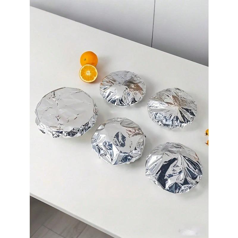 Reusable Aluminum Foil Elastic Food Preservation Covers - Refrigerator Preservation Covers, Aluminum Foil Preservation Covers