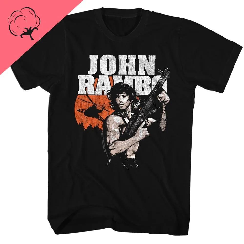 John Rambo Printed Tshirt Top Unisex Loose Comfort Tees 2025 Summer New Style Casual Clothing Oversized T Shirts 100 Cotton