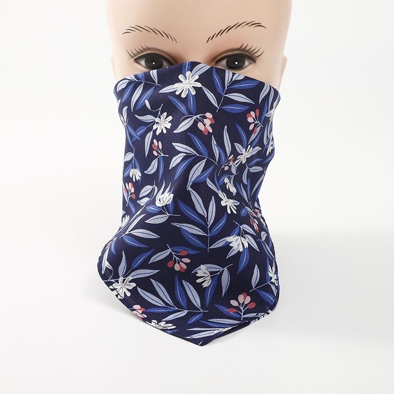 4Pcs 46x46cm 100% Cotton Leaf Flower Printed Ladies Handkerchiefs Women Square Face Towel Kerchief Bandana Party Favors