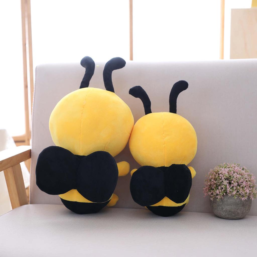 Large Yellow Honey Bee Plush Toy Cushion - Cute Simulation Doll for Kindergarten Festival Gifts