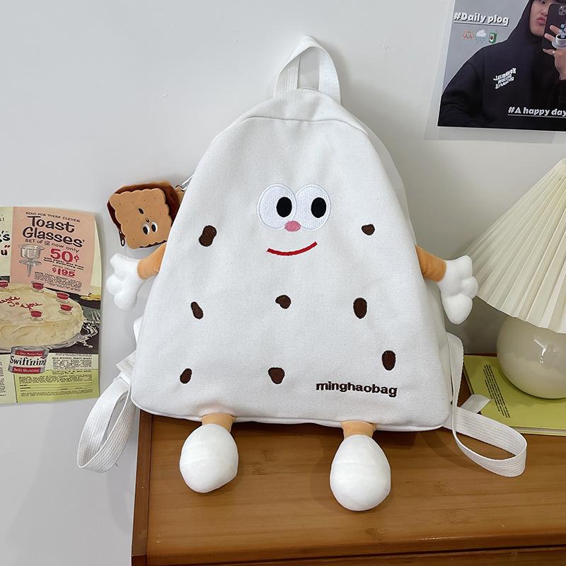 Cookie Bag Female Japanese Ins Soft Cartoon Cute Canvas Backpack
