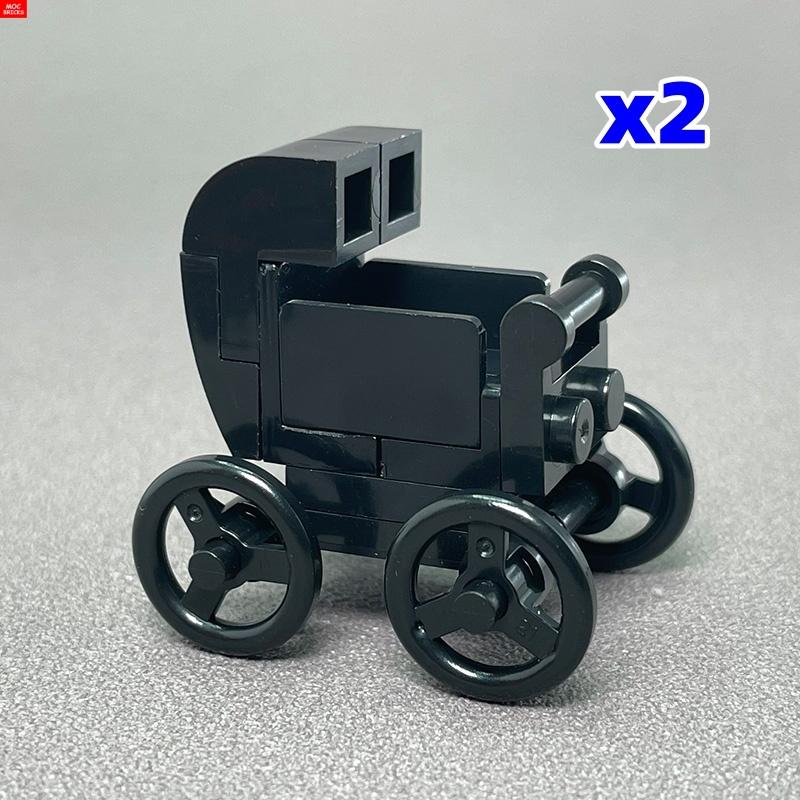 MOC Bausteine Baby Kinderwagen Kinderwagen Flaschenhalter Bildungsbausteine Kinder Mädchen Spielzeug Geschenk