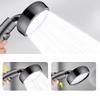 Pressure Boost Shower Head 360° Rotation High Pressure Large Flow Spray Nozzle One-Key Stop Handheld Shower Bathroom Accessories