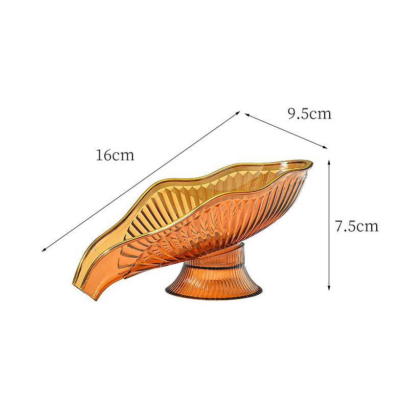 Drain Plate Tray Creative Soap Holder Soap Box Bathroom Gadgets Non-slip Laundry Soap Dish Storage Soap Case Leaf Shape