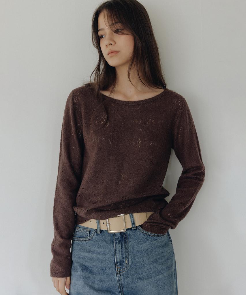 ANDNEEDS Tina Lace Long Sleeve (Brown)