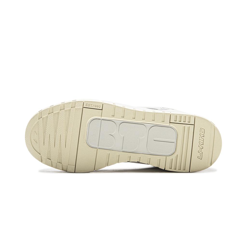Li Ning 001 BTC Slip Resistant, Abrasion Resistant, Lightweight Low top Skateboard Shoes Men's White Gray AGCV383-1