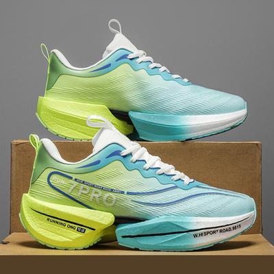 Men's Shoes New Breathable and Light Sports Shoes Shock-absorbing Carbon Board Running Shoes Couple Personalized Color Matching