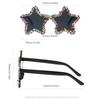 Fashion Star Shape Sunglasses With Colorful Jimmies Women Stylish Cute Pentagram Beach Sun Glasses Trendy Original Vacation