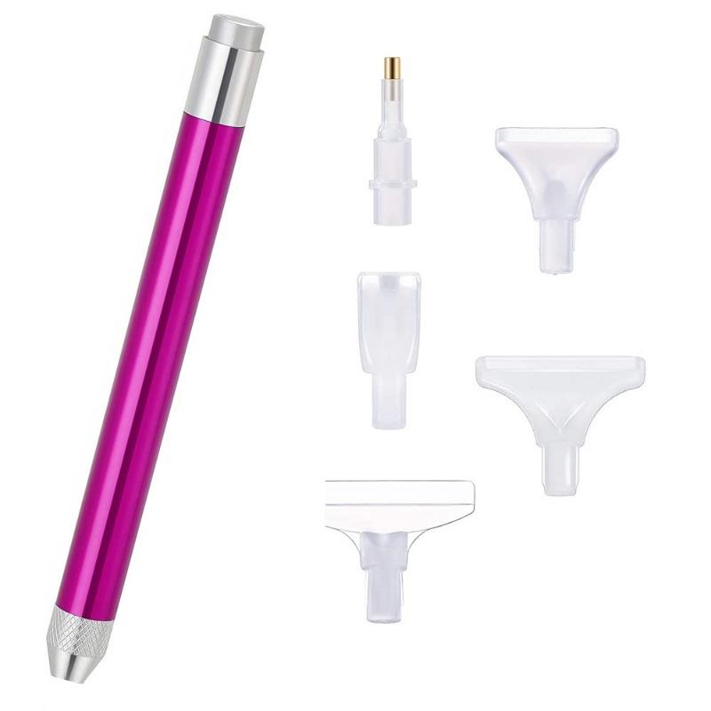 1Pc New Diamond Painting Tool Point Diamond Pen, Battery Light-emitting Set Multi-purpose Point Diamond Tool, Diamond Painting Point Diamond Pen
