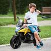 Electric Ride-On Motorcycle for Children, Honda, Ages 3-6, Music, Yellow Headlights