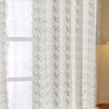 Praktische Blumenstickerei Französische Spitzenvorhänge Beige Pastoraler Stil Fensterdekoration Tüll Vintage Türvorhang Heimdekoration
