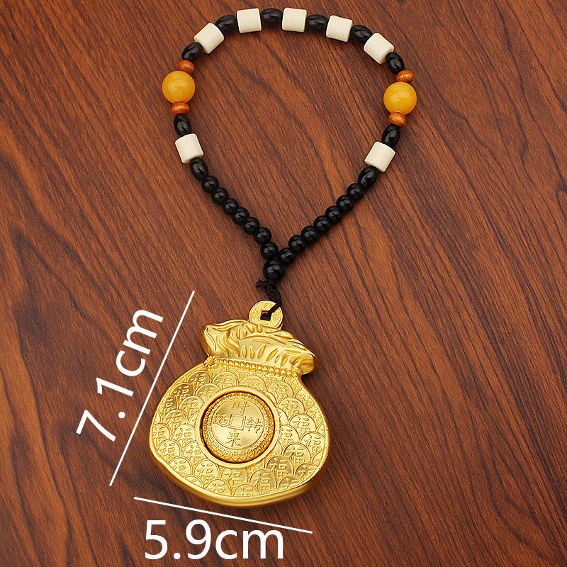 

Сплавные иероглифы благословения, иероглифы богатства приходят и уходят, мешочки удачи вращаются, расстегните детали, поиграйте с металлическими поделками, дарите подарки